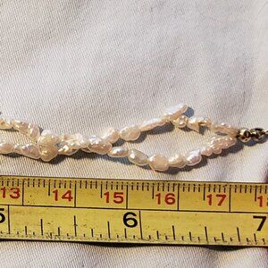 Delicate two-strand freshwater pearl bracelet